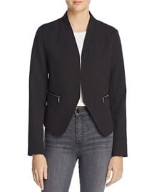 AQUA Zip Pocket Blazer Black at Bloomingdales